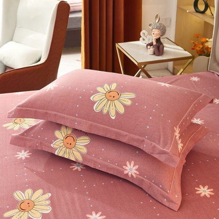 91家纺网 家纺一手货源 找家纺 （总1）安逸家纺 新款全棉枕套加厚生态磨毛学生单枕套一对