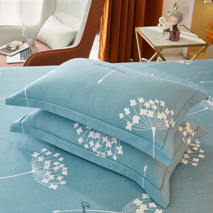 91家纺网 家纺一手货源 找家纺 （总1）安逸家纺 新款全棉枕套加厚生态磨毛学生单枕套一对