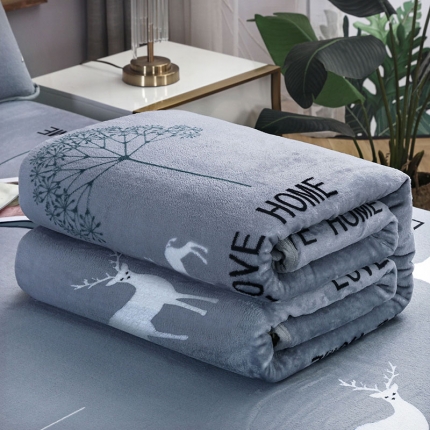 91家纺网 家纺一手货源 找家纺 2025总高克重赋雅-加厚云貂绒毛毯双面绒休闲毯 法莱绒枕套床单盖毯