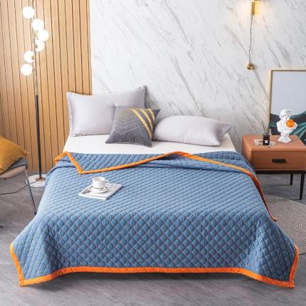 91家纺网 家纺一手货源 找家纺 总 卡奥 2023撞色系全棉马卡龙双人空调被四季盖被纯色床盖