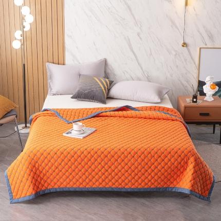 91家纺网 家纺一手货源 找家纺 总 卡奥 2023撞色系全棉马卡龙双人空调被四季盖被纯色床盖