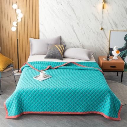 91家纺网 家纺一手货源 找家纺 总 卡奥 2023撞色系全棉马卡龙双人空调被四季盖被纯色床盖