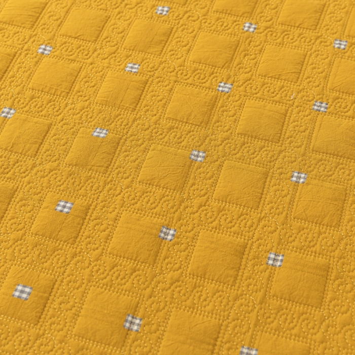 91家纺网 家纺一手货源 找家纺 卡奥 2023新款水洗全棉婴儿绒盖毯双人床盖AB版毛毯 暖晨-小格