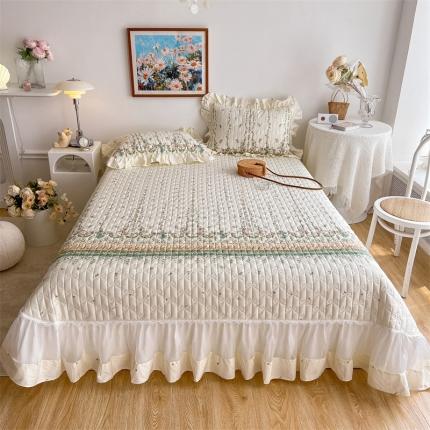 91家纺网 家纺一手货源 找家纺 菊上家纺2022新款40支全棉欧根纱床盖 文青