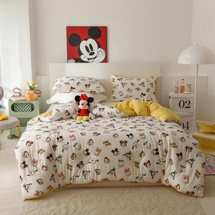 有货 2022新款迪士尼正版授权抗 病毒针织豆豆被春秋被冬被 米奇宝贝