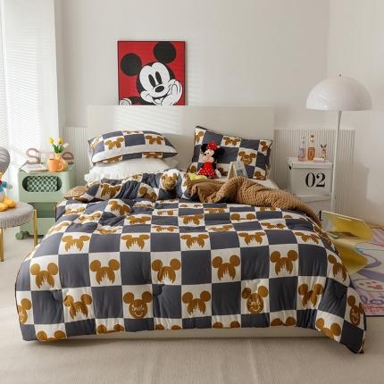 有货 迪士尼正版授权抗 病毒针织豆豆被春秋被冬被 米奇城堡