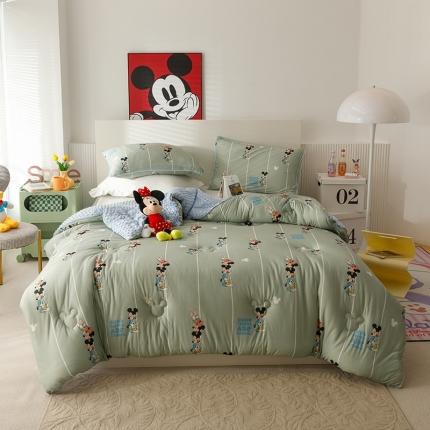 有货 2022新款迪士尼正版授权抗 病毒针织豆豆被春秋被冬被 米奇游戏