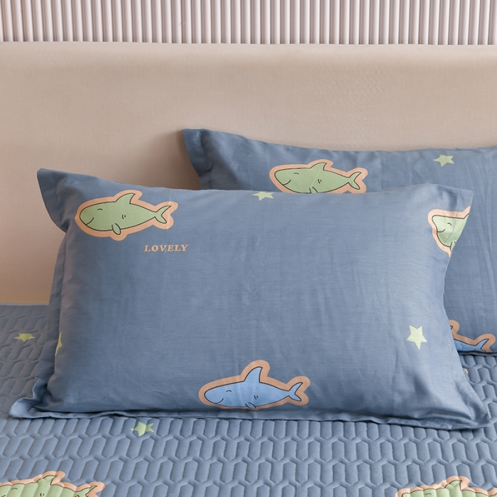 91家纺网 家纺一手货源 找家纺 床笠人家 2025新款全棉夹棉防水床垫 海洋之星