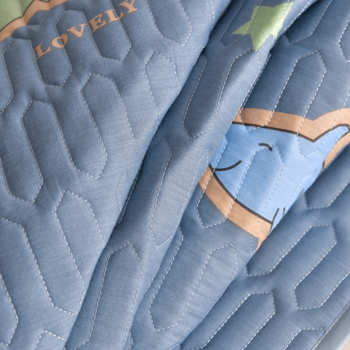 91家纺网 家纺一手货源 找家纺 床笠人家 2025新款全棉夹棉防水床垫 海洋之星