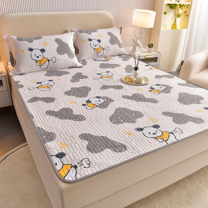 91家纺网 家纺一手货源 找家纺 床笠人家 2025新款全棉夹棉防水床垫 汪汪