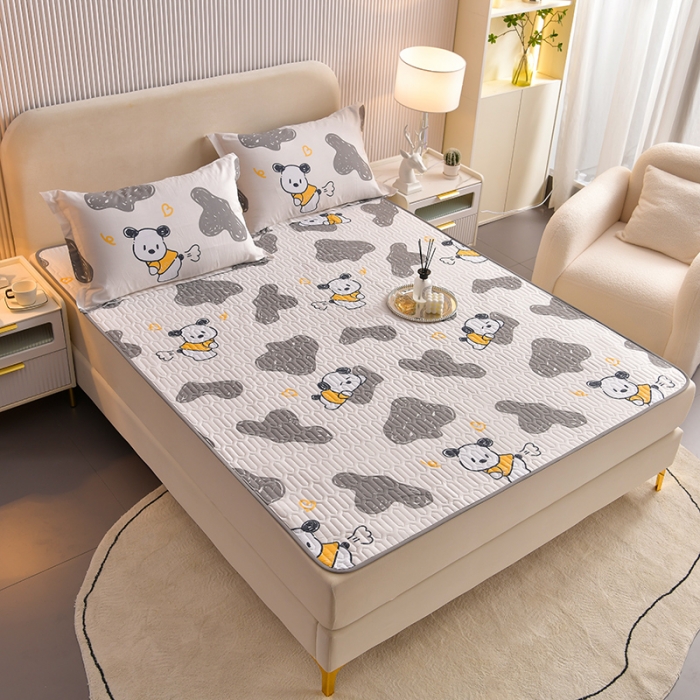 91家纺网 家纺一手货源 找家纺 床笠人家 2025新款全棉夹棉防水床垫 汪汪