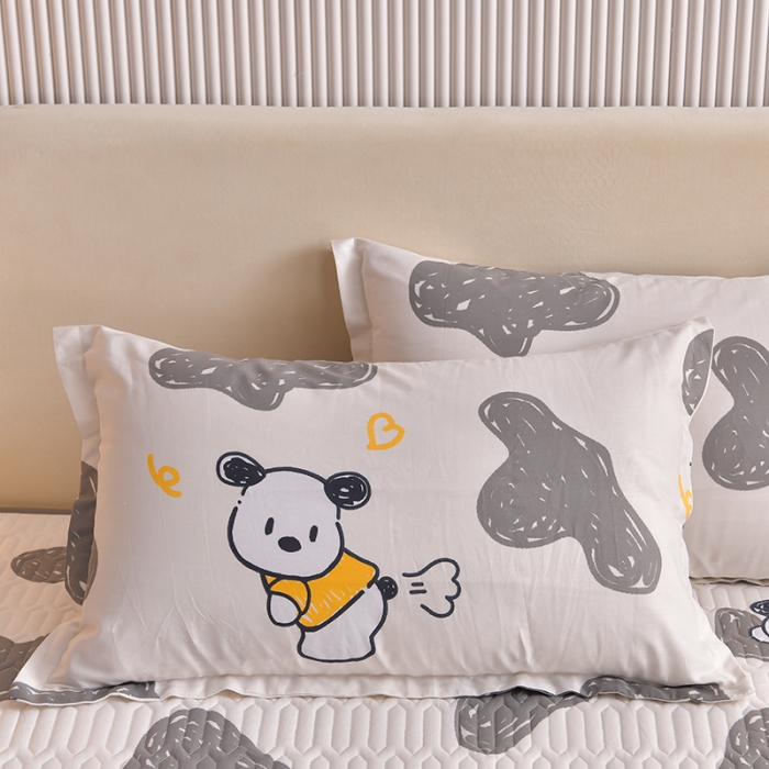 91家纺网 家纺一手货源 找家纺 床笠人家 2025新款全棉夹棉防水床垫 汪汪