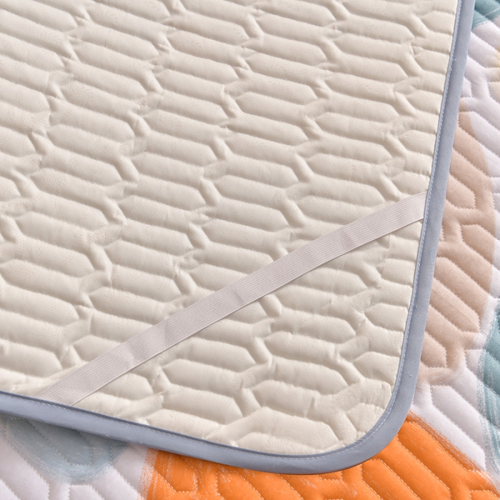 91家纺网 家纺一手货源 找家纺 床笠人家 2025新款全棉夹棉防水床垫 雨花石