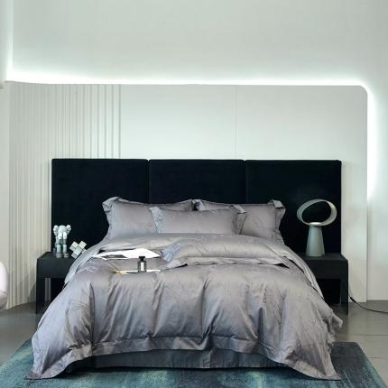 91家纺网 家纺一手货源 找家纺 时亿 2022新款100支长绒棉提花四件套 梵高-素描灰