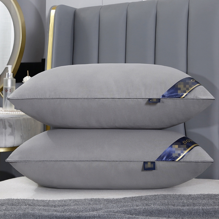 91家纺网 家纺一手货源 找家纺 天意美枕芯  2022新款磨毛亲肤枕 灰色