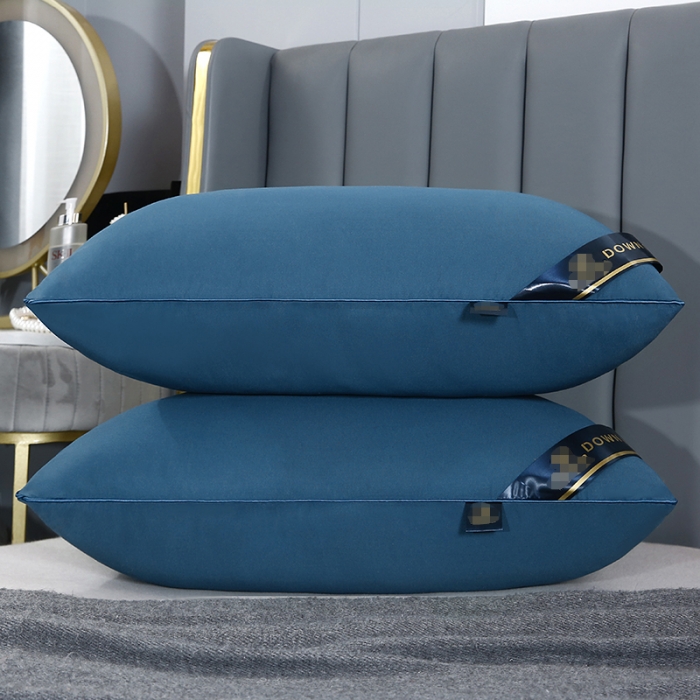 91家纺网 家纺一手货源 找家纺 天意美枕芯  2022新款磨毛亲肤枕 蓝色