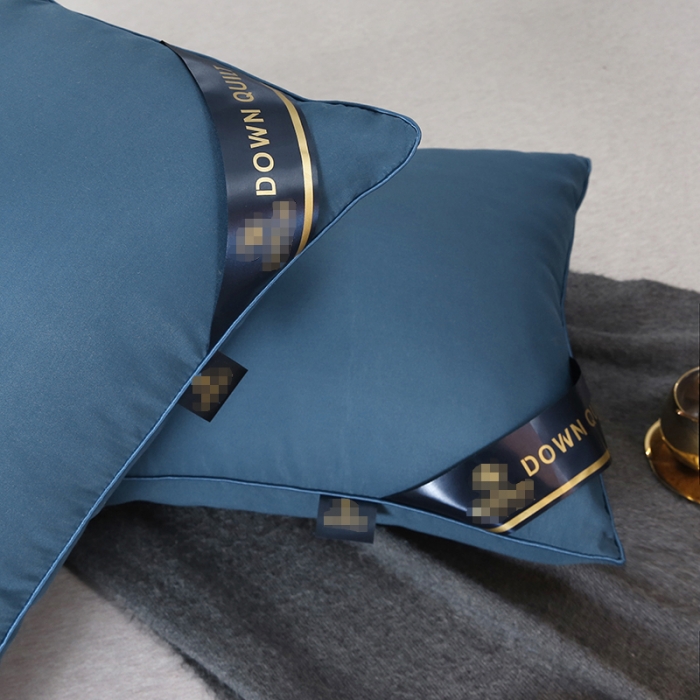 91家纺网 家纺一手货源 找家纺 天意美枕芯  2022新款磨毛亲肤枕 蓝色