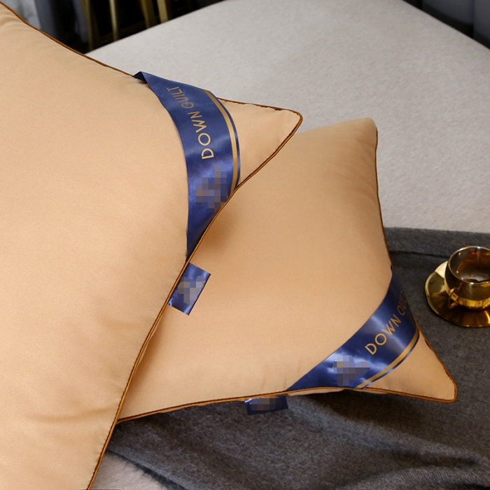 91家纺网 家纺一手货源 找家纺 天意美枕芯  2022新款磨毛亲肤枕 驼色