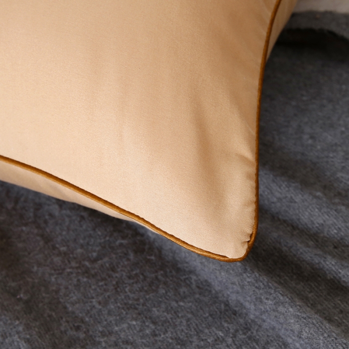 91家纺网 家纺一手货源 找家纺 天意美枕芯  2022新款磨毛亲肤枕 驼色