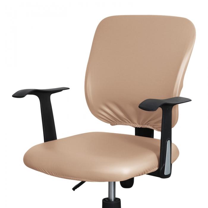 91家纺网 家纺一手货源 找家纺 PU防水弹力分体椅子套  纯色办公桌转椅套子 分体椅套