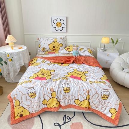 91家纺网 家纺一手货源 找家纺 （总）一米阳光 2022新款迪士尼豆豆绒夏被四件套
