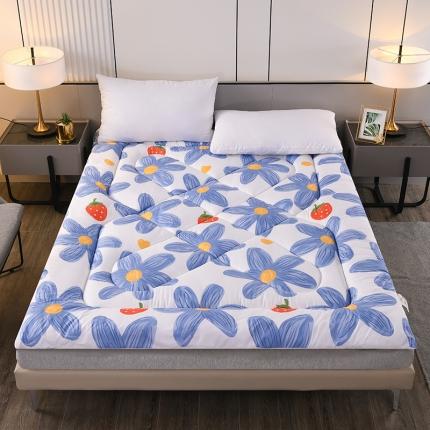棉花床垫褥子单人床褥炕被床垫垫褥软垫家用学生宿舍加厚向阳花蓝