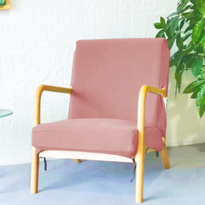 91家纺网 家纺一手货源 找家纺 防水华夫格纯色弹力实木沙发椅套  单人沙发套  弹性坐垫套