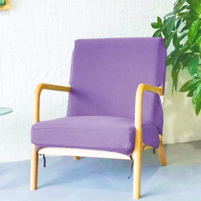 91家纺网 家纺一手货源 找家纺 防水华夫格纯色弹力实木沙发椅套  单人沙发套  弹性坐垫套