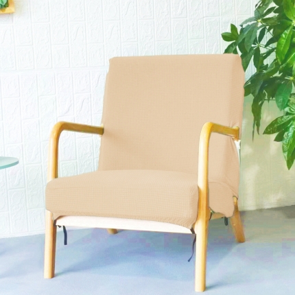 91家纺网 家纺一手货源 找家纺 防水华夫格纯色弹力实木沙发椅套  单人沙发套  弹性坐垫套