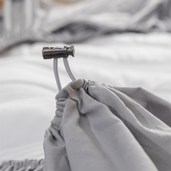 91家纺网 家纺一手货源 找家纺 鑫钰 2023新款经典款原棉无绣花床笠 雅致灰