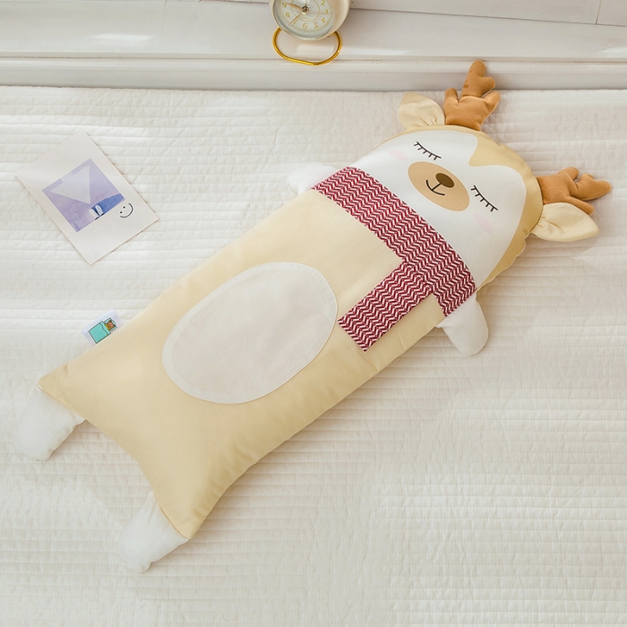 91家纺网 家纺一手货源 找家纺 总）良佐生活2022新款60支贡缎全棉儿童动物枕头24x56