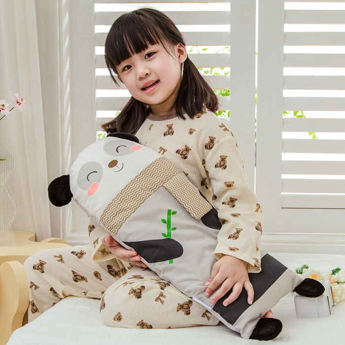 91家纺网 家纺一手货源 找家纺 总）良佐生活2022新款60支贡缎全棉儿童动物枕头24x56