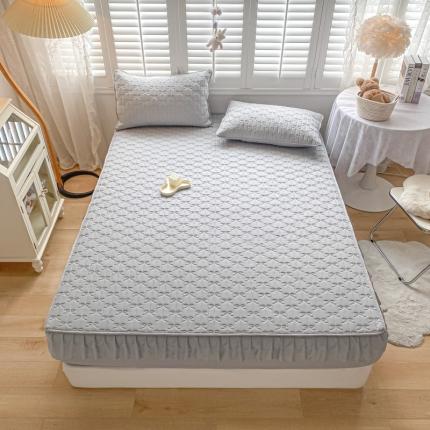 91家纺网 家纺一手货源 找家纺 （总）鑫钰 2023新款蝴蝶结亲肤夹棉床裙款床笠