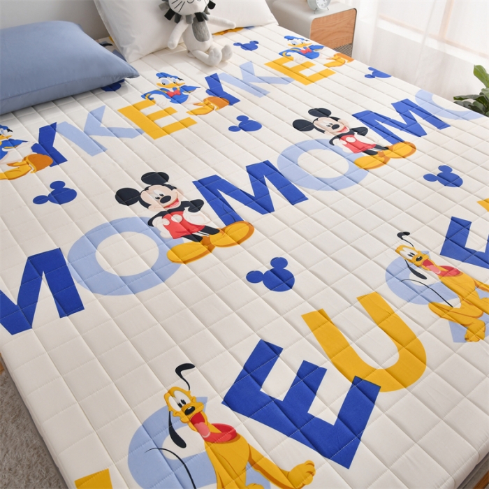 91家纺网 家纺一手货源 找家纺 鑫钰 2023新款全棉印花迪士尼床垫 布鲁托