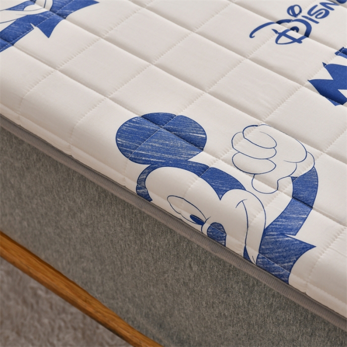 91家纺网 家纺一手货源 找家纺 鑫钰 2023新款全棉印花迪士尼床垫 蓝奇