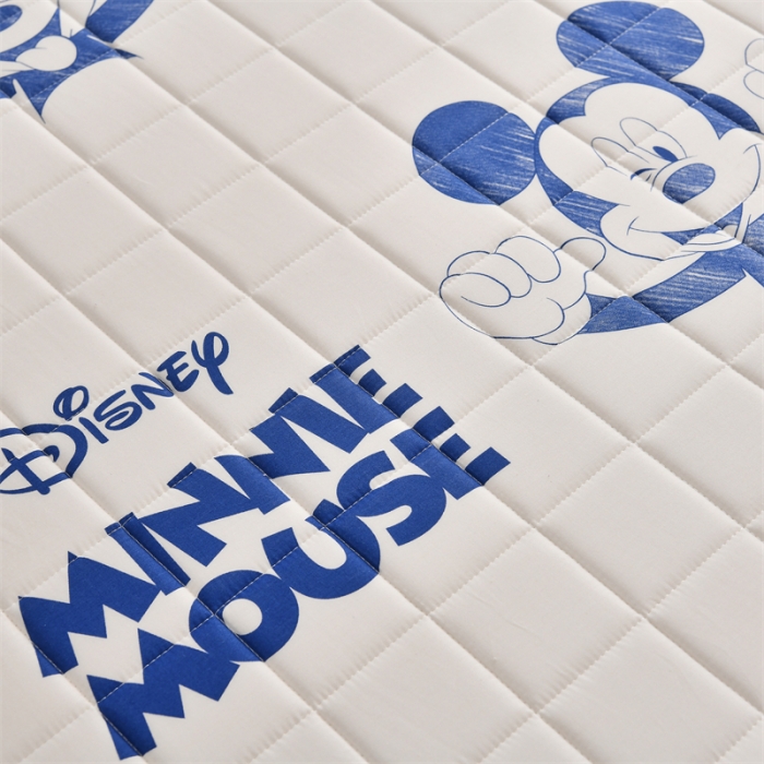 91家纺网 家纺一手货源 找家纺 鑫钰 2023新款全棉印花迪士尼床垫 蓝奇