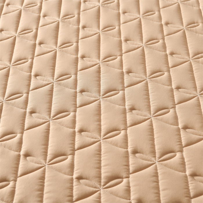 91家纺网 家纺一手货源 找家纺 鑫钰 2023新款成人蝴蝶结立体床垫 卡其