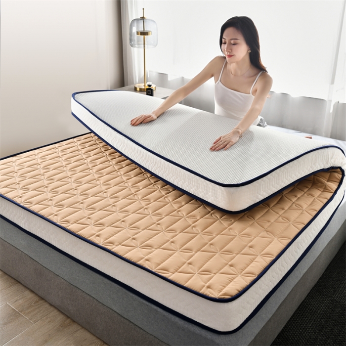 91家纺网 家纺一手货源 找家纺 鑫钰 2023新款成人蝴蝶结立体床垫 卡其