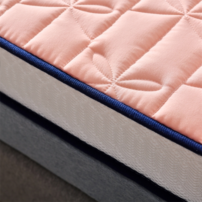 91家纺网 家纺一手货源 找家纺 鑫钰 2023新款成人蝴蝶结立体床垫 香妃粉