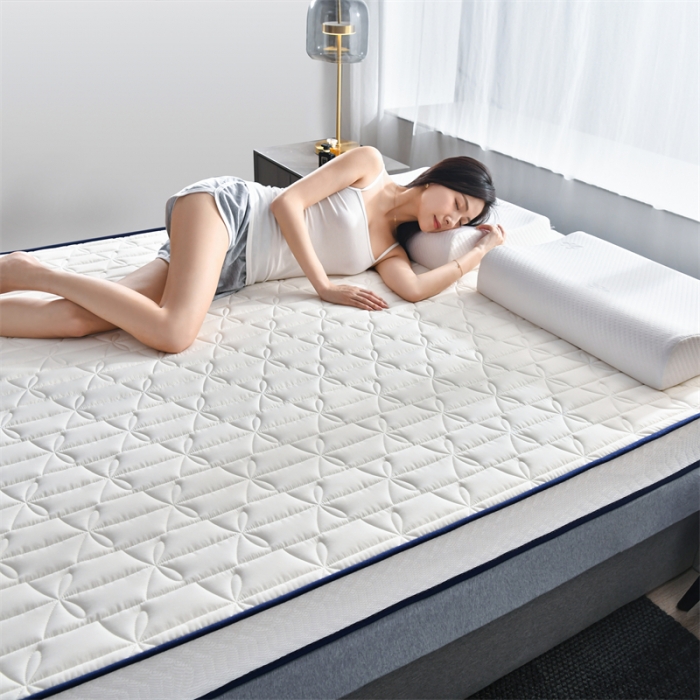 91家纺网 家纺一手货源 找家纺 鑫钰 2023新款成人蝴蝶结立体床垫 象牙白