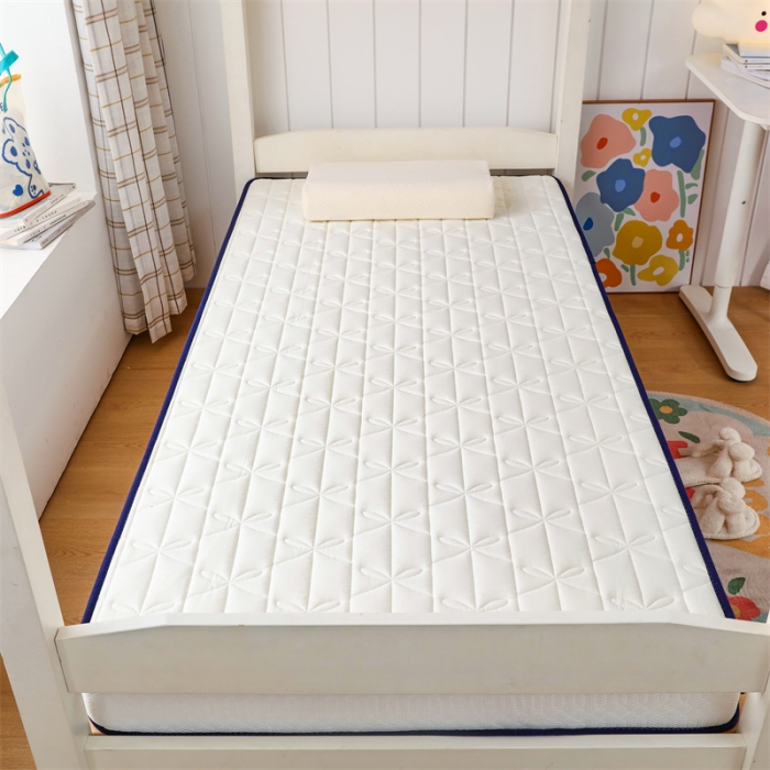 91家纺网 家纺一手货源 找家纺 鑫钰 2023新款学生蝴蝶结立体床垫 象牙白