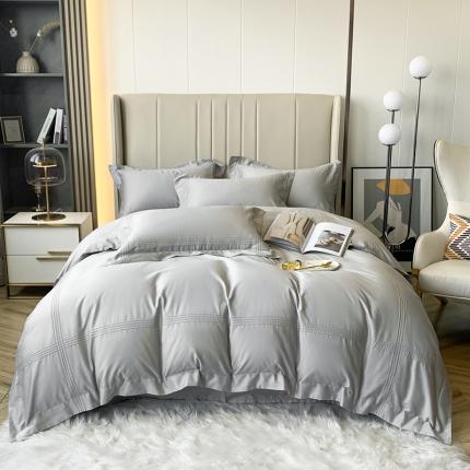 91家纺网 家纺一手货源 找家纺 总 娇逸 2022新品100支长绒棉轻奢风滚绳四件套-岚系列