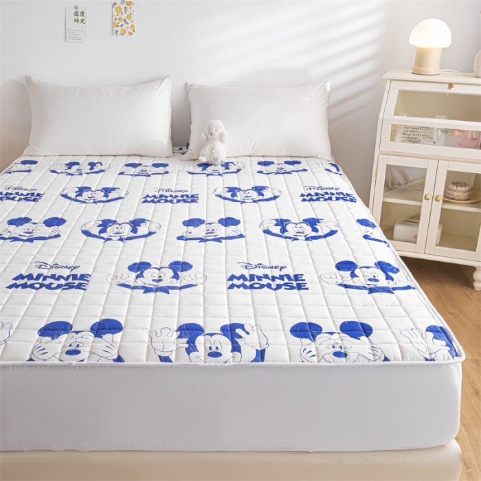 91家纺网 家纺一手货源 找家纺 鑫钰 2023新款迪士尼长绒棉床笠罩 蓝奇