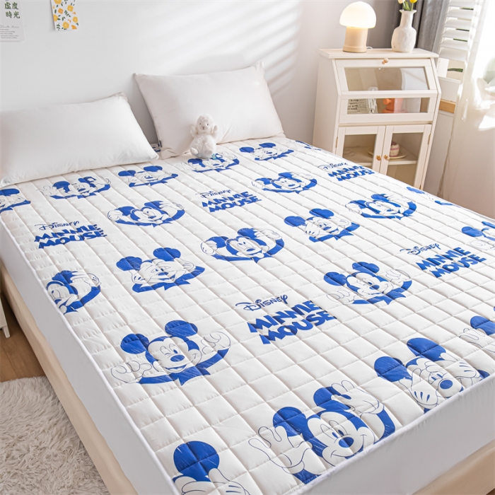 91家纺网 家纺一手货源 找家纺 鑫钰 2023新款迪士尼长绒棉床笠罩 蓝奇