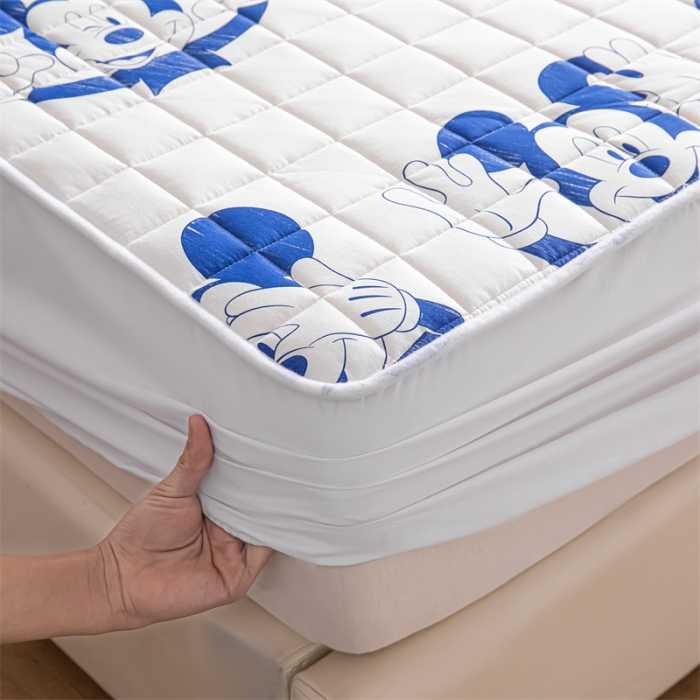 91家纺网 家纺一手货源 找家纺 鑫钰 2023新款迪士尼长绒棉床笠罩 蓝奇