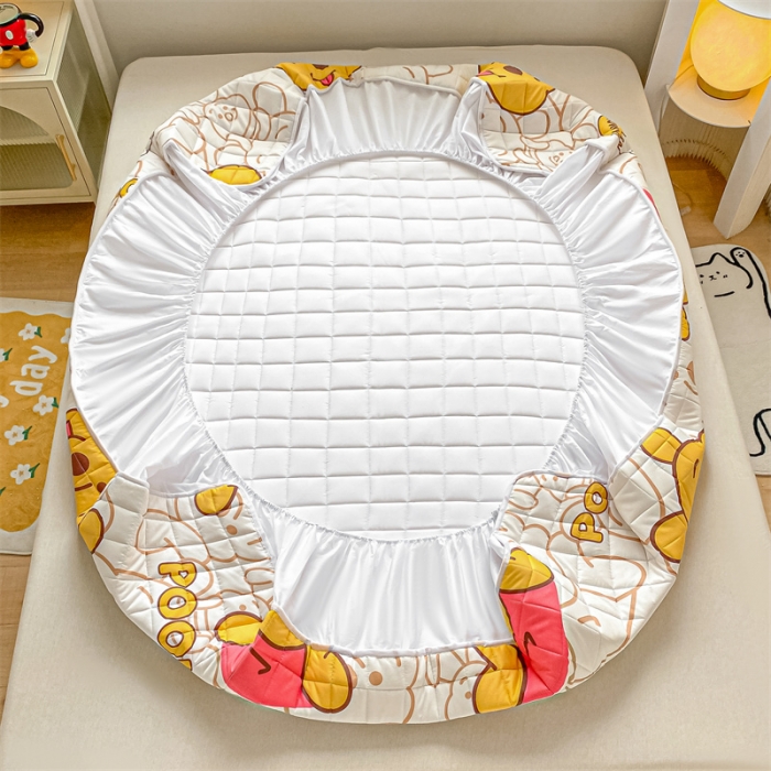 91家纺网 家纺一手货源 找家纺 鑫钰 2023新款迪士尼长绒棉床笠罩 小熊维尼