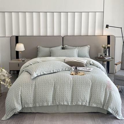 91家纺网 家纺一手货源 找家纺 （总）博纳家纺 2022新款莱赛尔纤维刺绣四件套-城市恋人