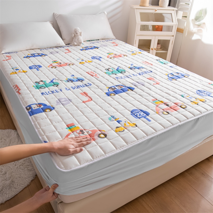 91家纺网 家纺一手货源 找家纺 鑫钰 2023新款迪士尼防水床笠 西西里