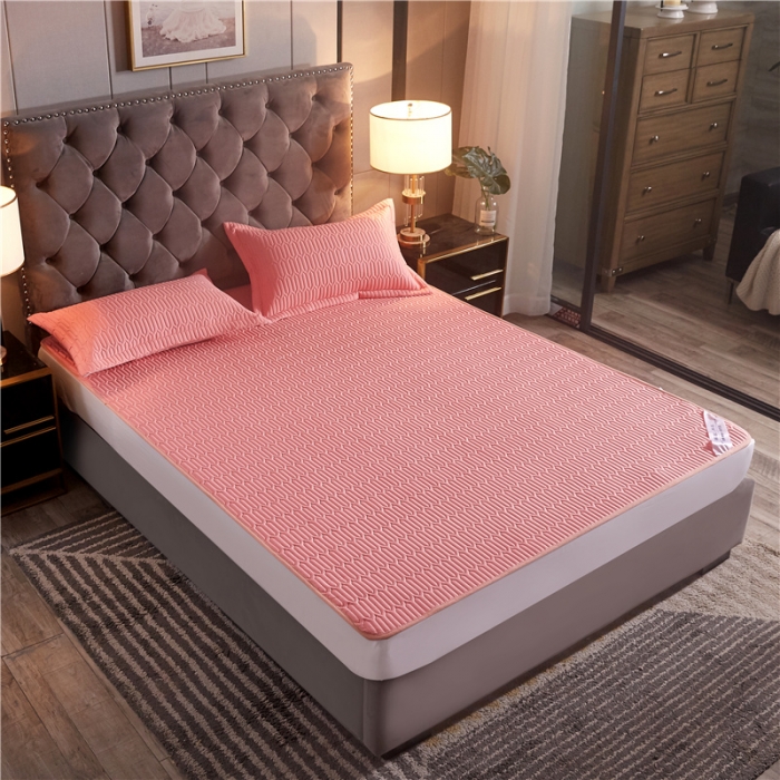 91家纺网 家纺一手货源 找家纺 鑫钰 2023新款全棉乳胶床护垫 安妮芬