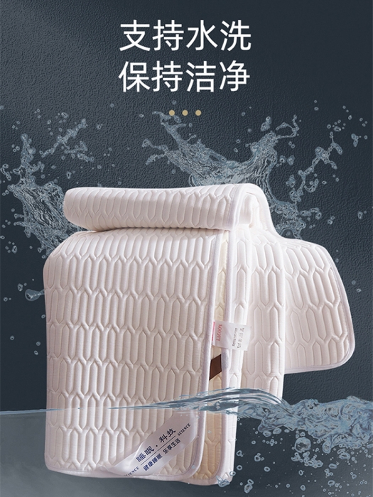 91家纺网 家纺一手货源 找家纺 鑫钰 2023新款全棉乳胶床护垫 纯净白